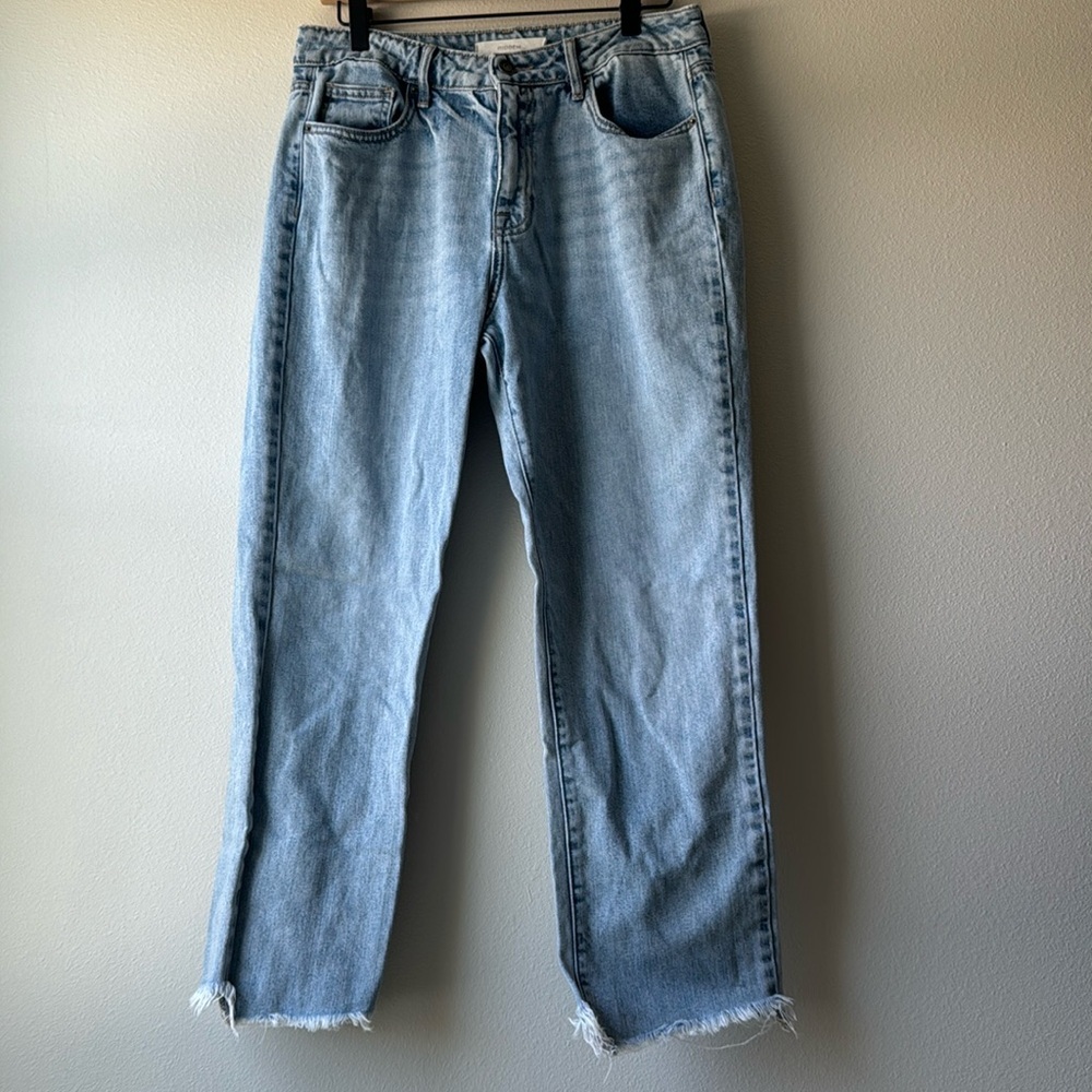 Hidden straight leg jeans